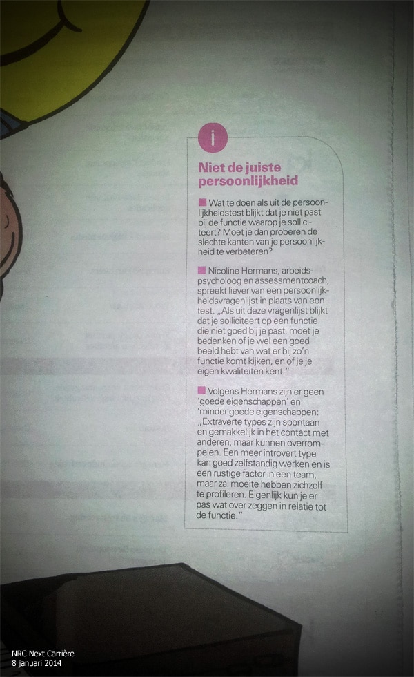 Nicoline Hermans in nrc next carriere 8-1-2014